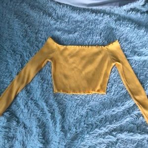 Yellow crop top